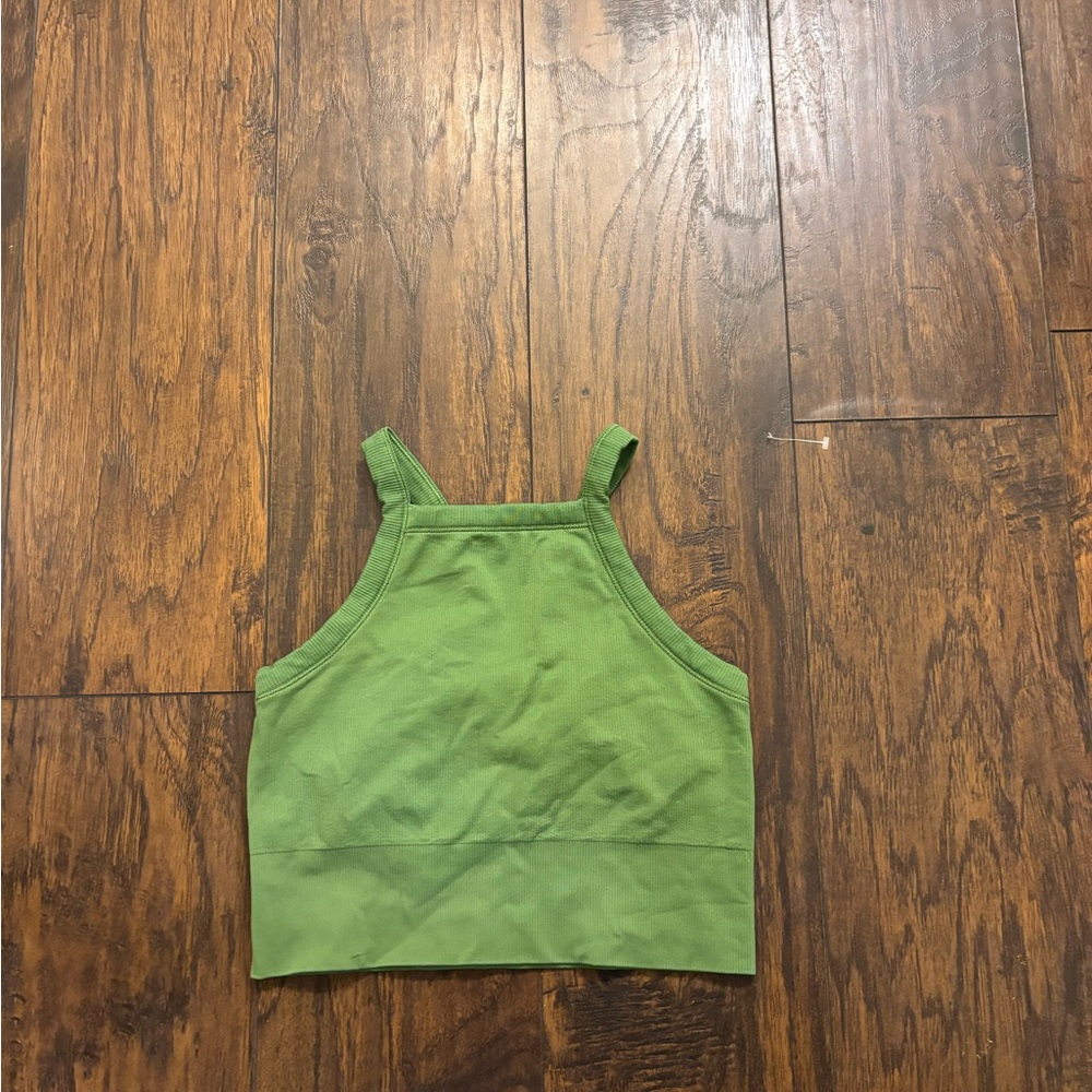 Green Cropped Athleta Tank Top